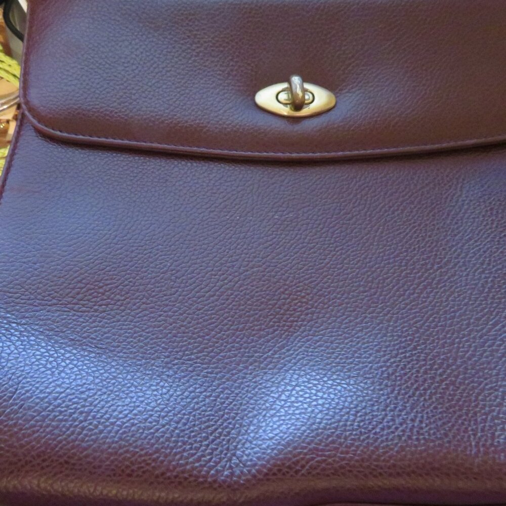 💅🏼 RARE ITALY Coach 4417 Madison Biltmore VTG EUC Top Handle Mahogany ☀️😻 - Picture 11 of 16